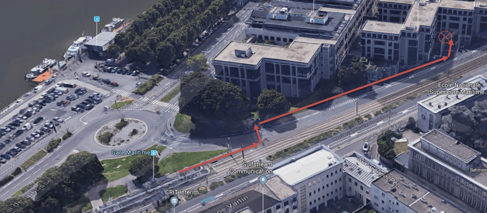 Accès au cabinet - Pour se rendre au cabinet depuis le tramway Gare Maritime